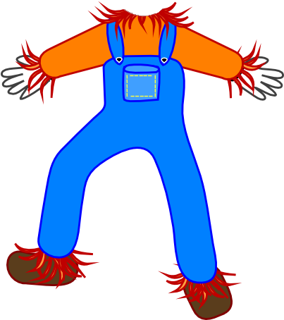 Pin Body Clipart - Scarecrow Clip Art (403x454)