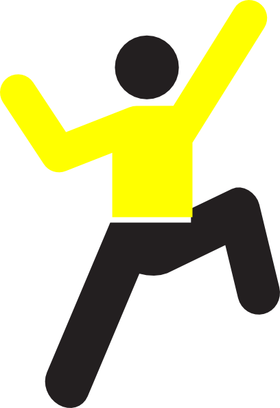 Yellow Climb Clip Art At Clker - Clip Art Man Climbing (408x595)