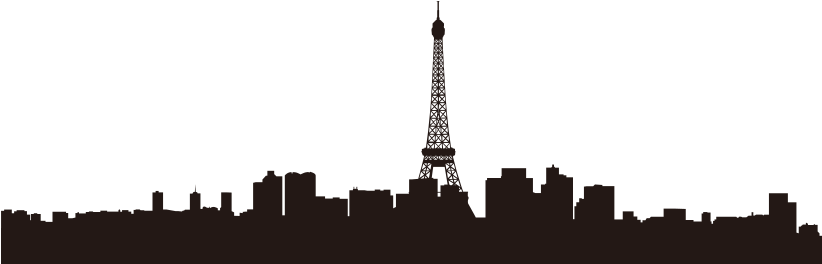 Eiffel Tower Skyline Wall Decal Silhouette Clip Art - Paris Travel Guide: The Ultimate Tourist's Guide ] (821x380)