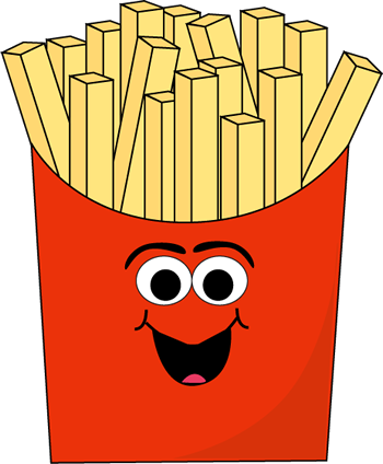 Elegant Cartoon French Pictures Cartoon French Fry - French Fries With Face (350x424)