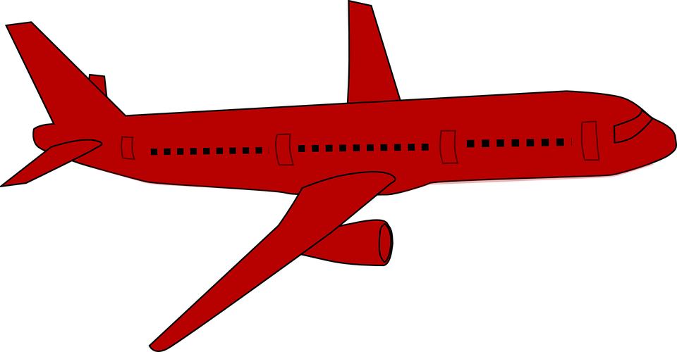 Red Airplane Clip Art At Clker Com Vector Online Clipart - Red Airplane Cartoon (960x500)