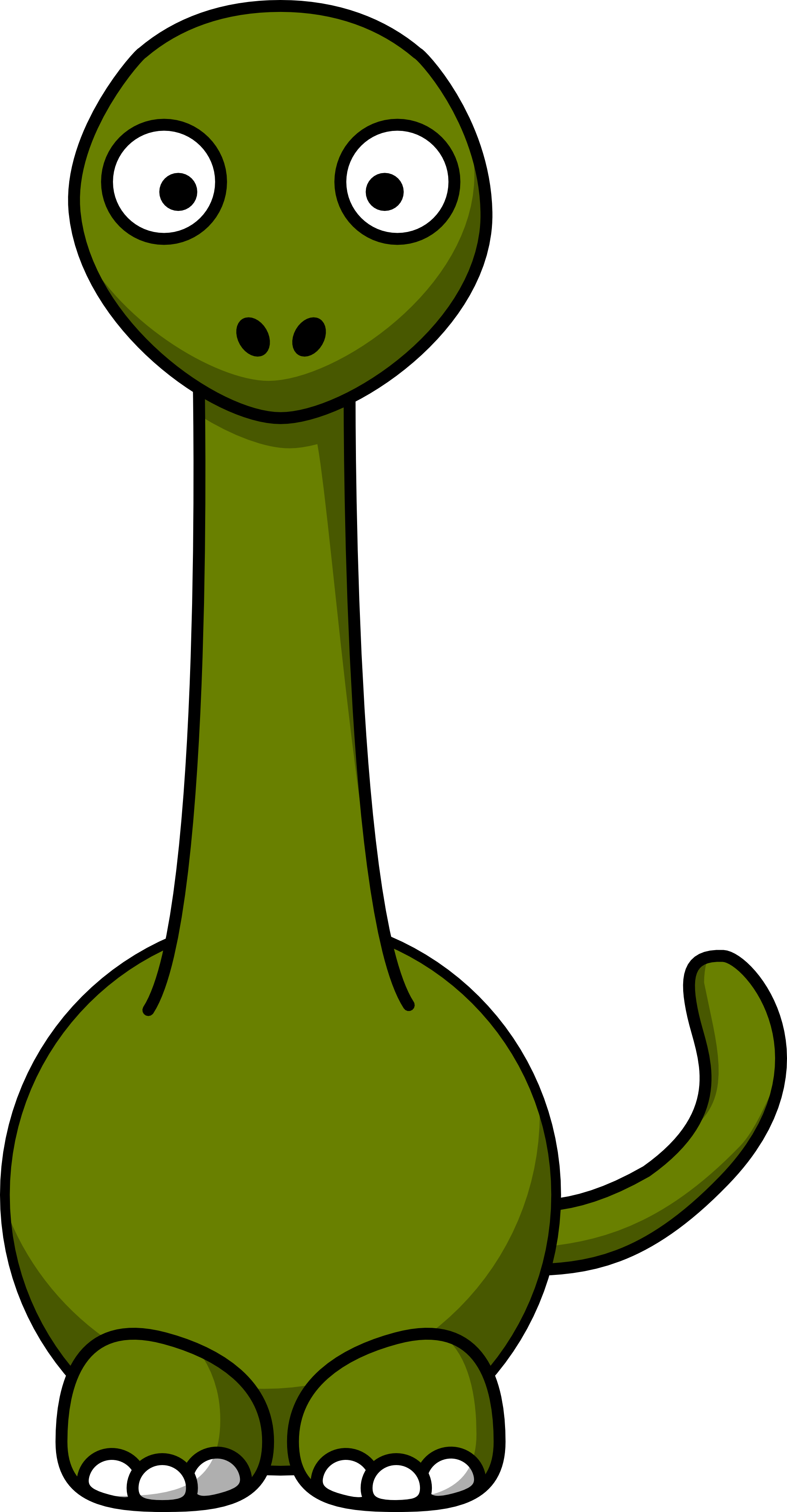 Big Image - Cartoon Brontosaurus (1979x3800)