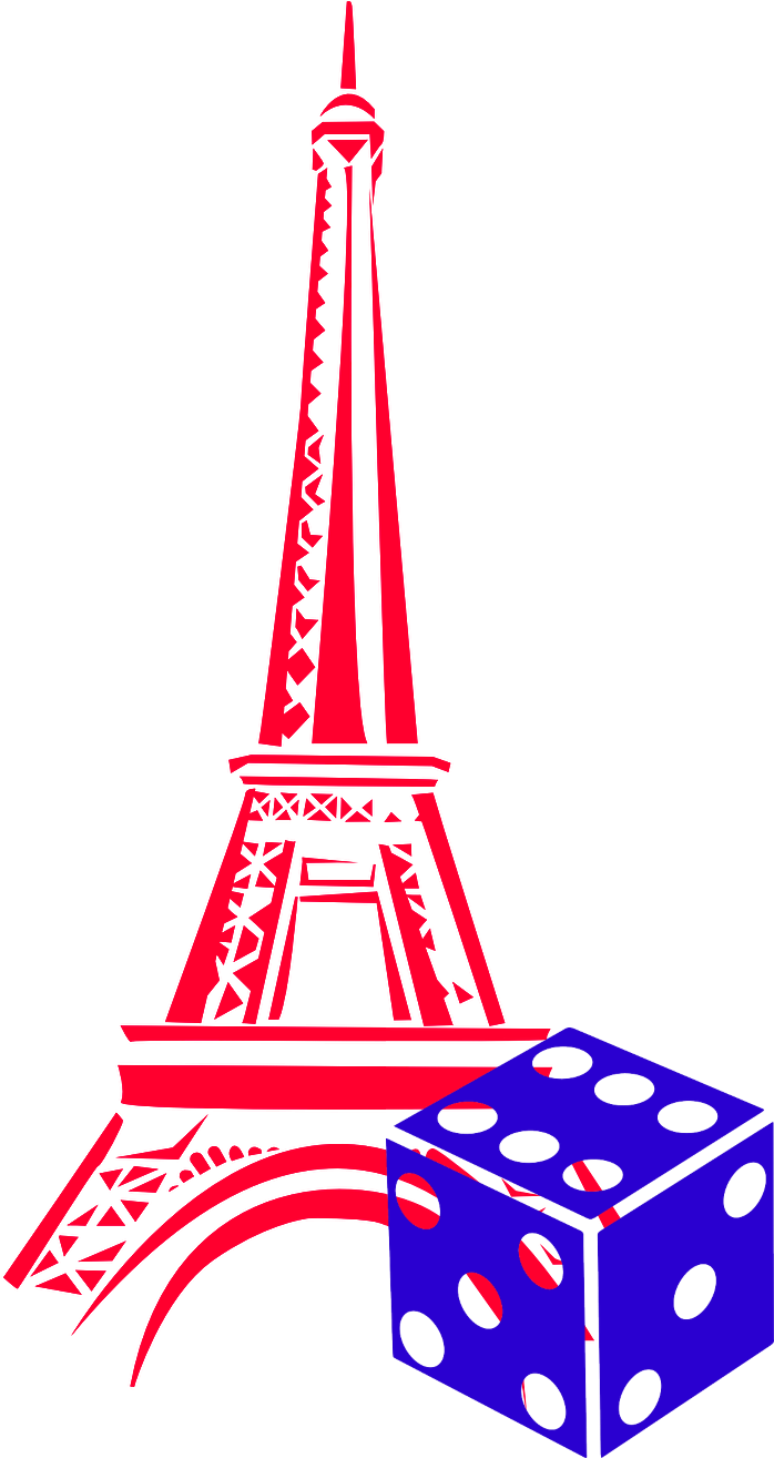 Eiffel Tower Dice - Pink Eiffel Tower Clip Art (735x1328)