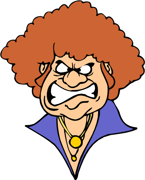 Clipart Angry Mother Slapping - Scowl Clipart (624x750)