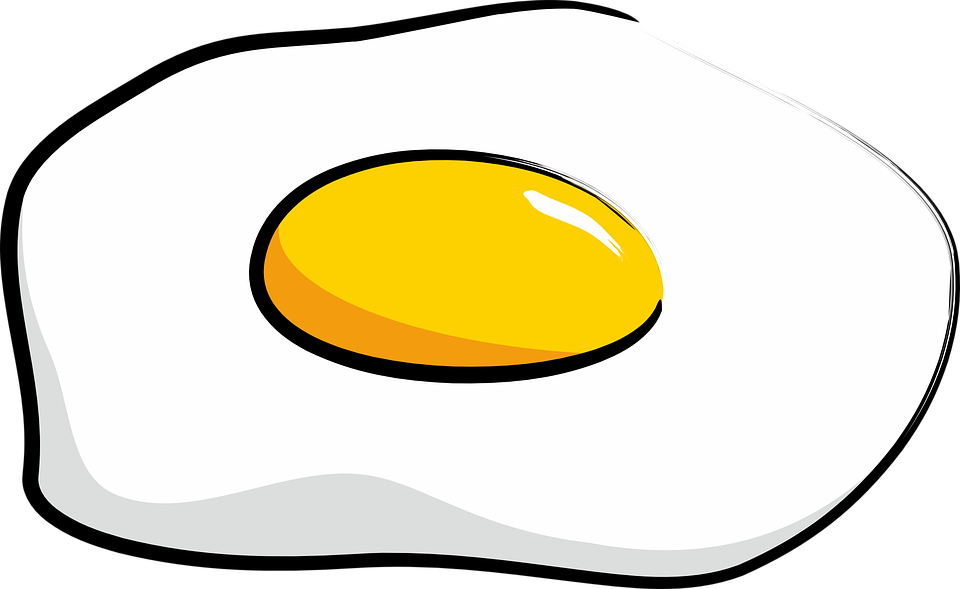 Fried Egg Egg Fried Breakfast - Clipart Sunny Side Up Eggs (999x614)