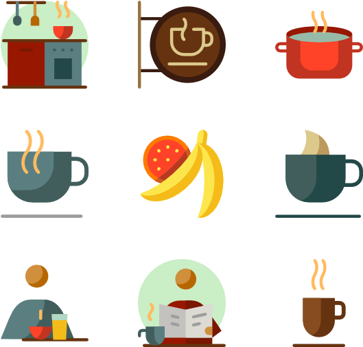 Coffee And Breakfast - Breakfast Icon Color (600x564)