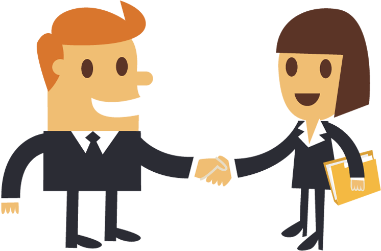 Typically Bosses Do Not Check On Your Work Load Before - People Shaking Hands Clipart (750x500)