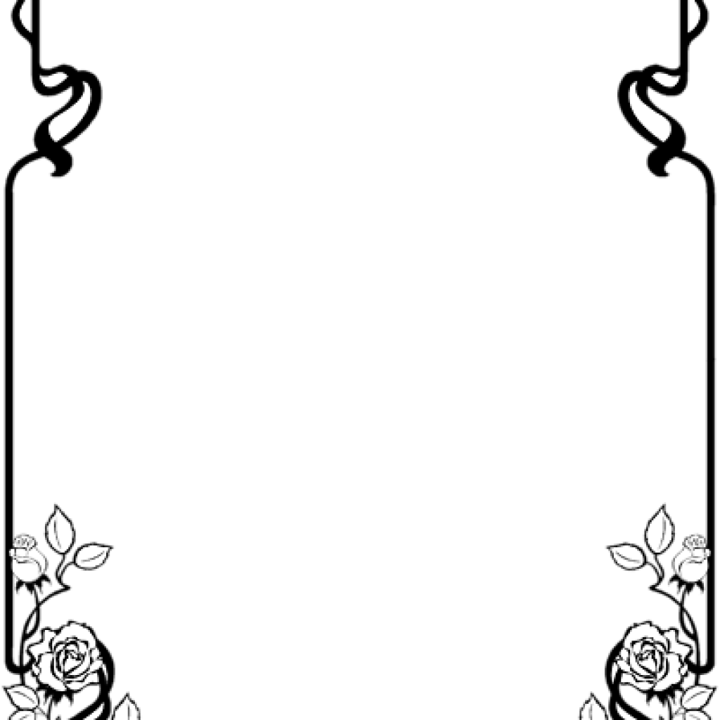 Border Clipart Black And White Breakfast Border Clip - Border Clip Art Black And White (1024x1024)
