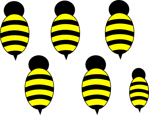 Bee Body Clipart (600x466)