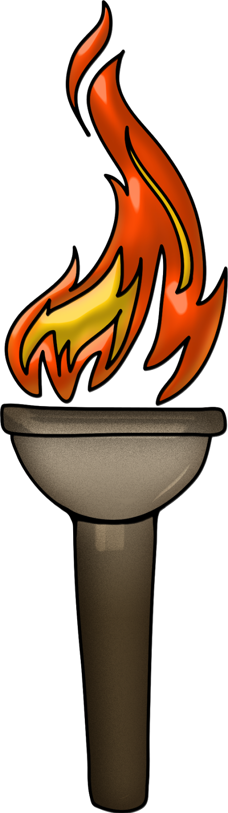 Wall Torch Sconce - Torch Clipart (449x1600)