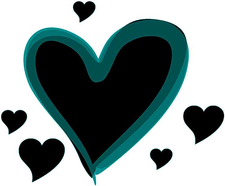 Black Heart Picture - Valentines Day Skin Care (727x600)