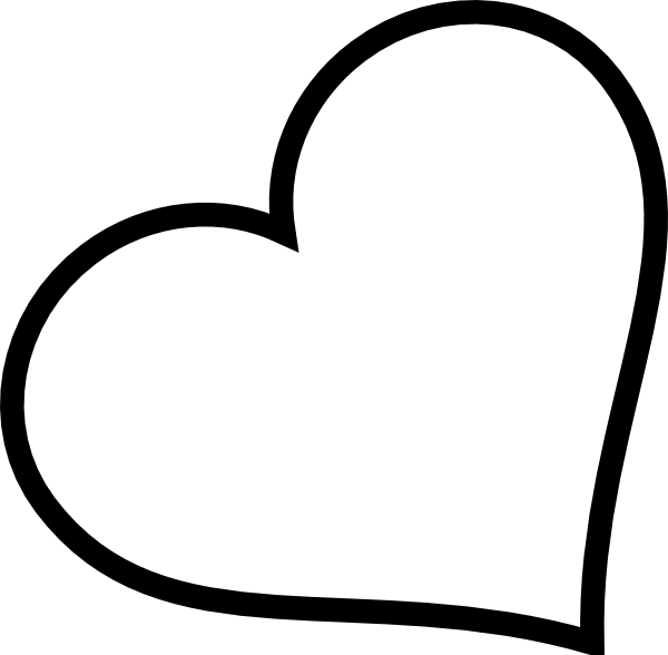 How To Set Use Black Heart Tilted Svg Vector - Heart Black And White Clipart (600x588)