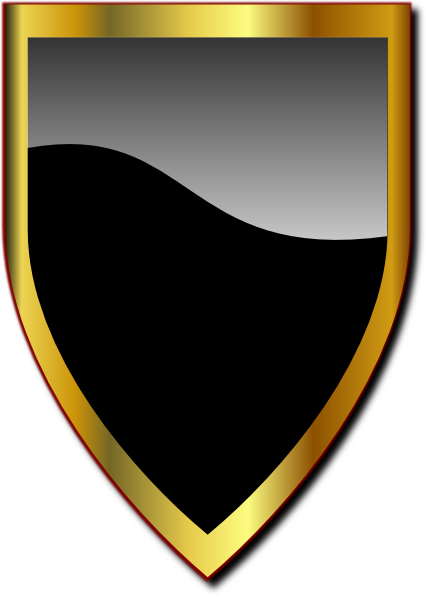 Black And Gold Glossy Crest Clip Art At Clker - Black And Gold Crest (900x1259)