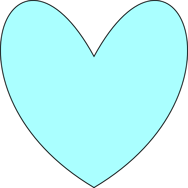 Blue - Heart - Clipart - Heart (600x600)