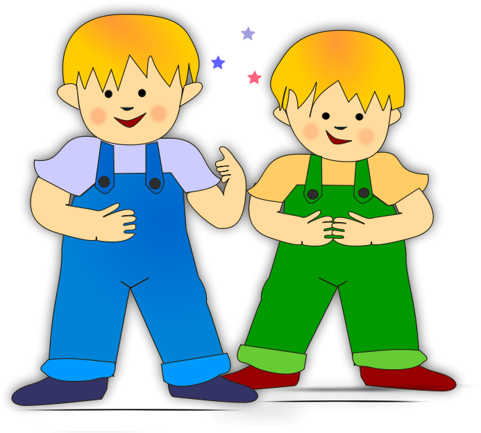 Kids 6 Clipart, Vector Clip Art Online, Royalty Free - 2 Boys Clipart (900x675)