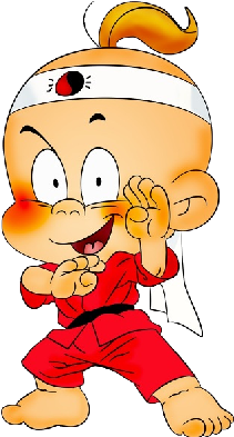 Funny Cartoon Baby Clip Art Images Are On A Transparent - Cartoon Karate (400x400)