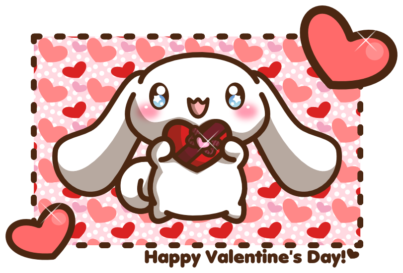 Ceciliarinchan 7 5 Happy Valentine's Day From Cinnamoroll - Chibi Happy Valentines Day (811x551)