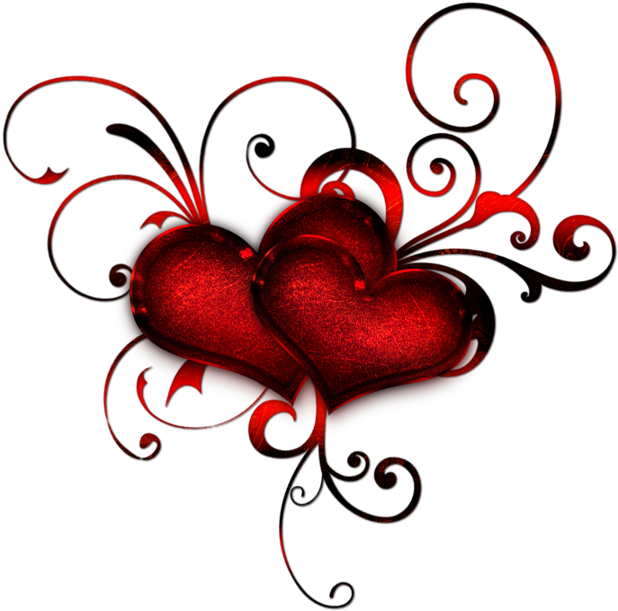 Red Hearts With Curls By Lyotta On Clipart Library - Do You Love Me Animated (850x846)
