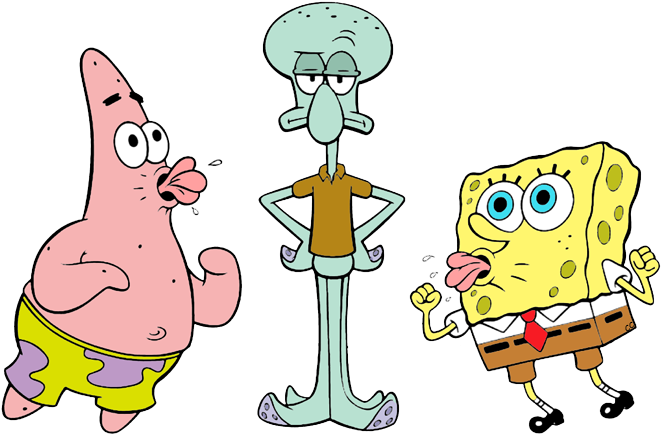Squidward Tentacles, Spongebob Squarepants, Patrick - Spongebob Squarepants - Nautical Nonsense (668x440)