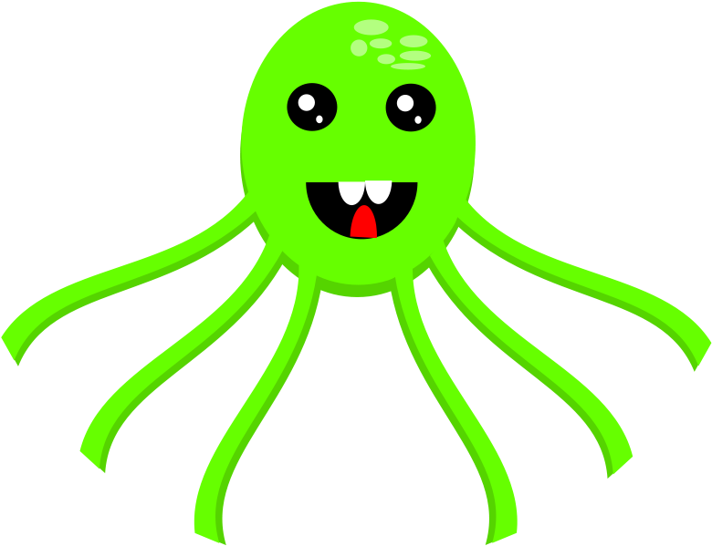 Cartoon Octopus Clipart, Vector Clip Art Online, Royalty - Clip Art (900x637)