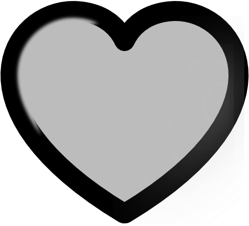 Grey - Vector Love Heart (582x596)