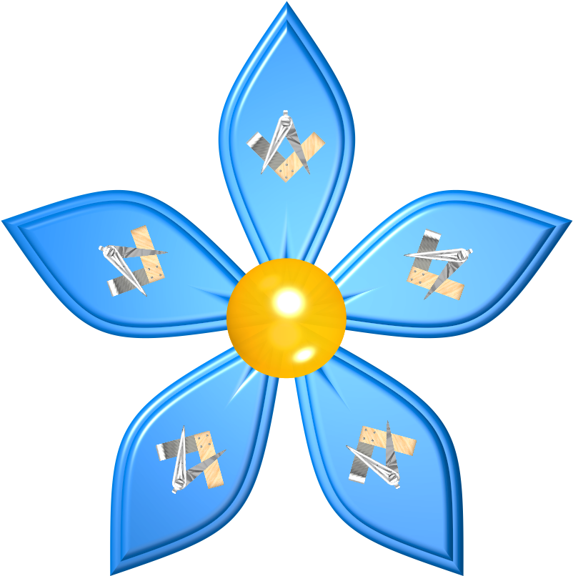 Clipart Not Perfect - Forget Me Not Freemason (838x834)