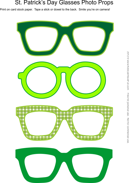 Create Memorable Moments With Diy Printable Photo Props - St Patrick Day Photo Booth Props (535x755)
