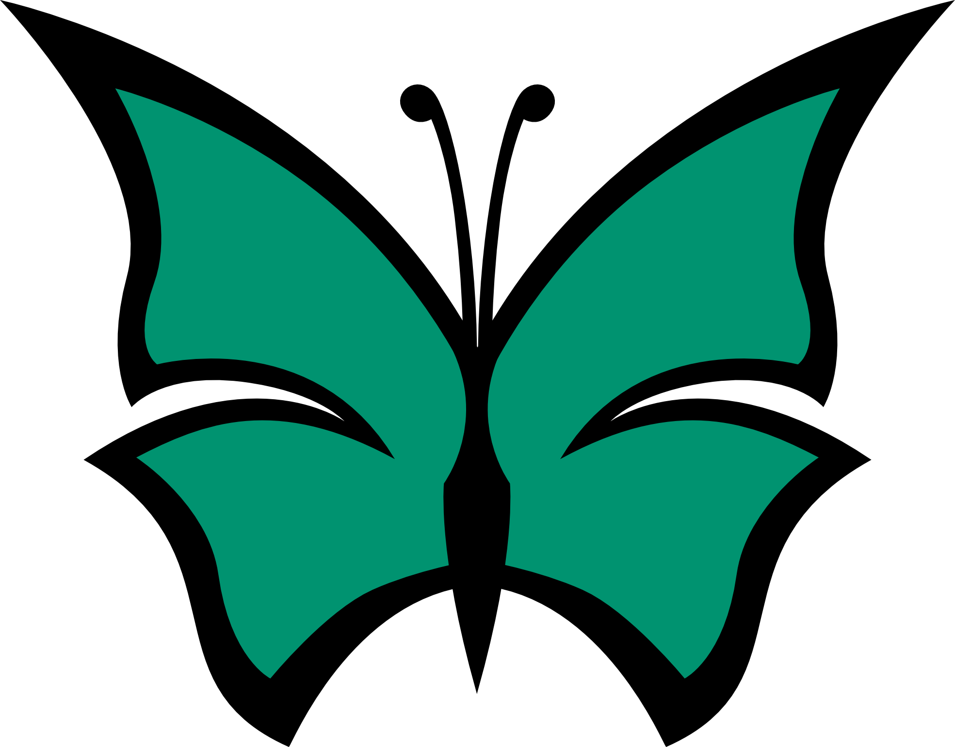 Butterfly Color Colour Irish Green Peace Ireland Ireland - Butterfly Clip Art With Single Colour (1969x1540)