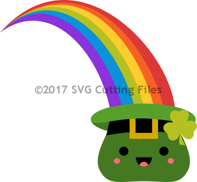 Kawaii Rainbow St Pat Hat - Rainbow St Patrick's Day (400x370)