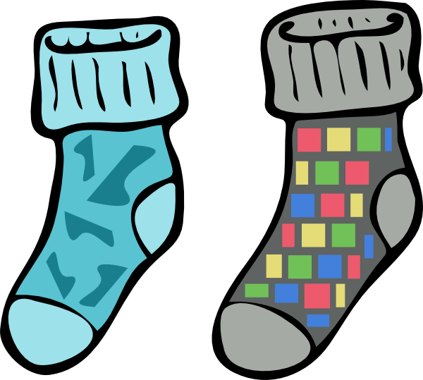 Socks7 Clip Art - Socks Clip Art (600x539)