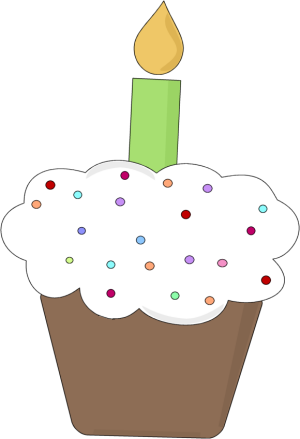 Fun Birthday Cupcake Clip Art Image Chocolate Birthday - Birthday Cupcake Clipart (300x439)