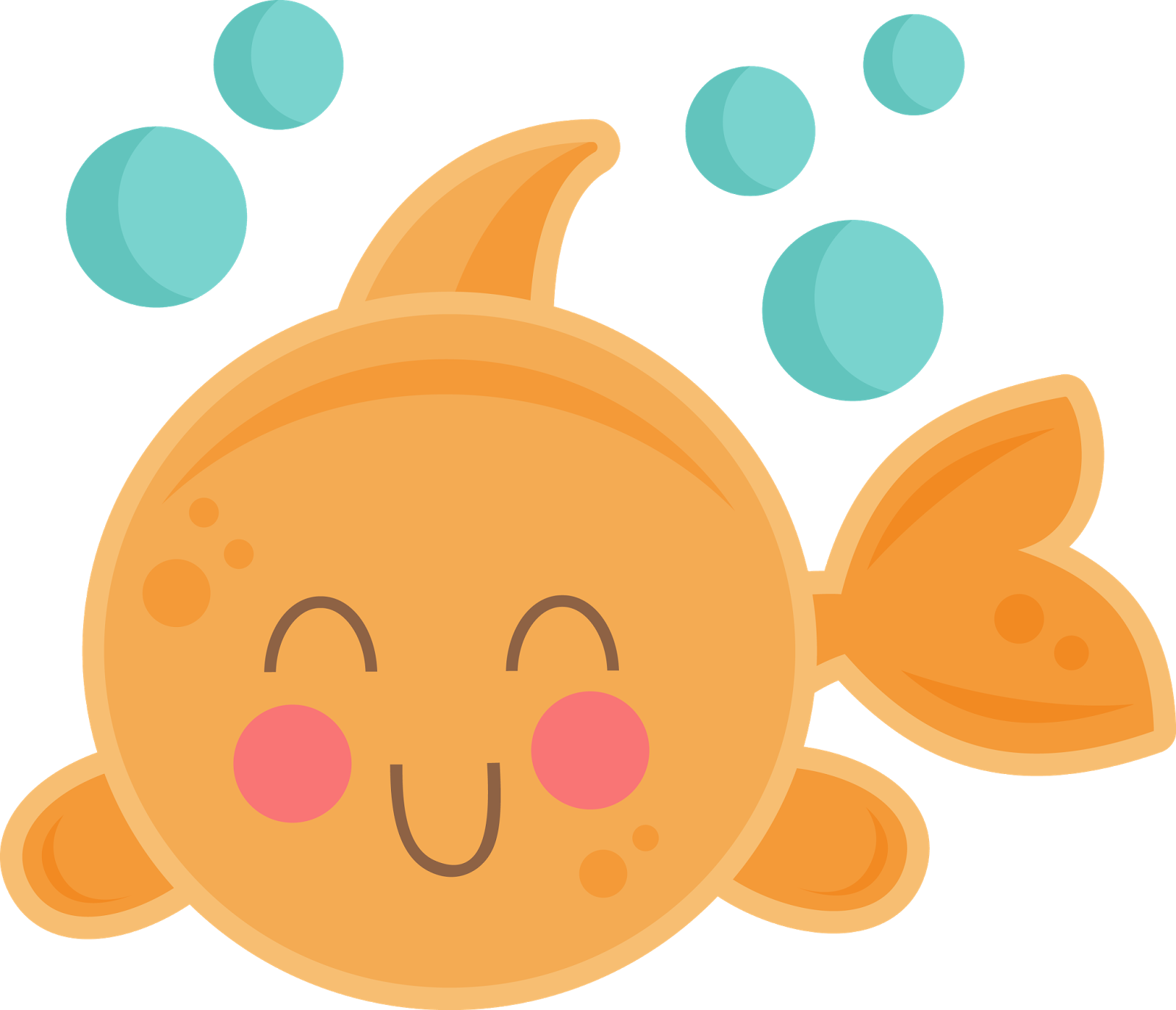 Today Is My Design Team Day To Post For Miss Kate Cuttables - Clip Art Of Happy Fish (1600x1374)