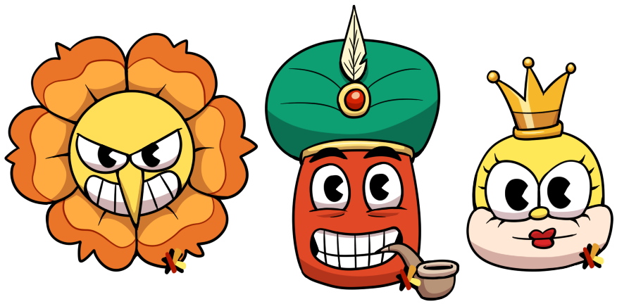 Boss Faces By Katonator - Cuphead Deviantart Bosses (886x448)