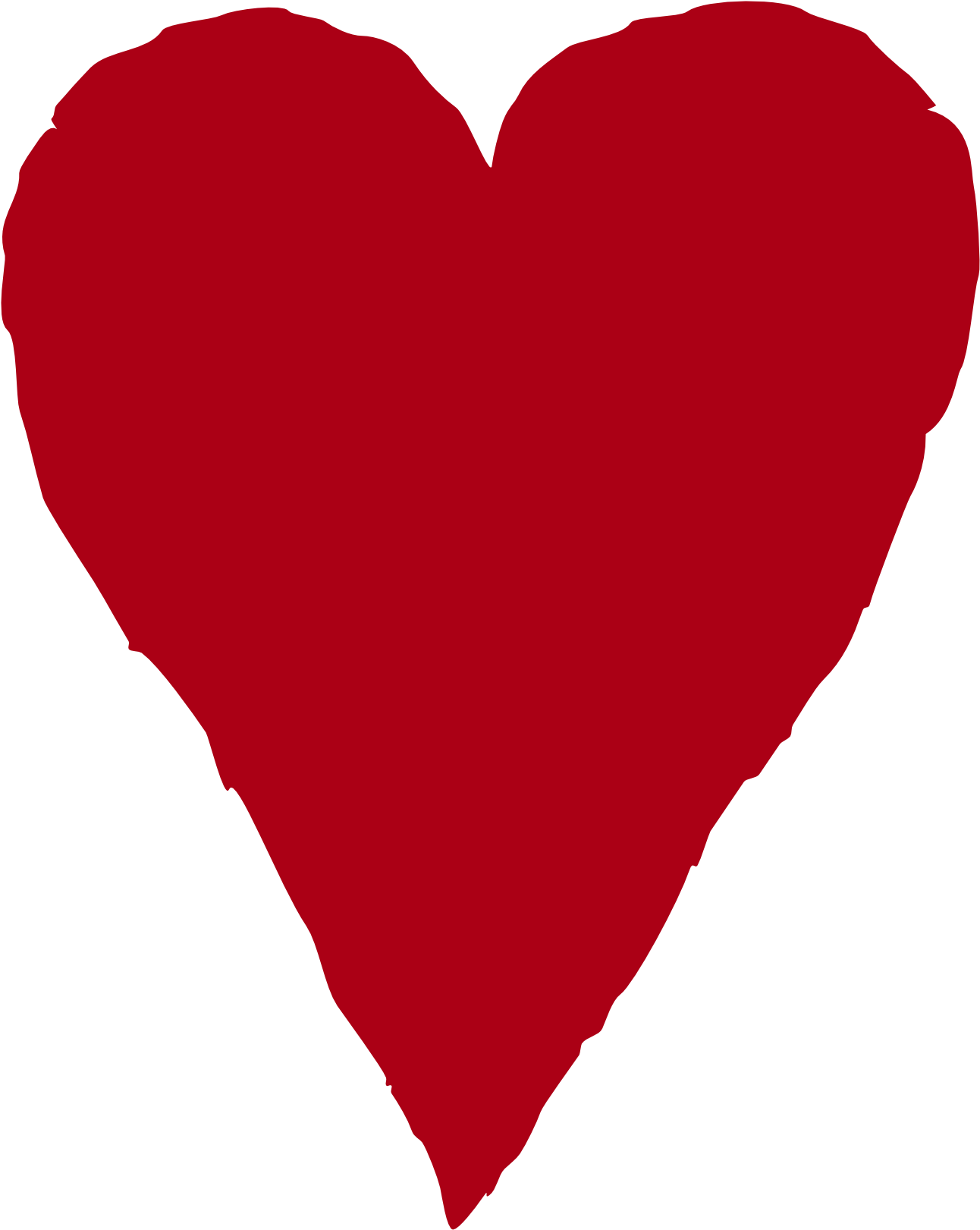 Primitive Heart With Arrow Clipart - Red Heart Illustration (1969x1959)