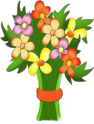 Flower Clipart Birthday - Happy Birthday Flowers Clipart (330x413)