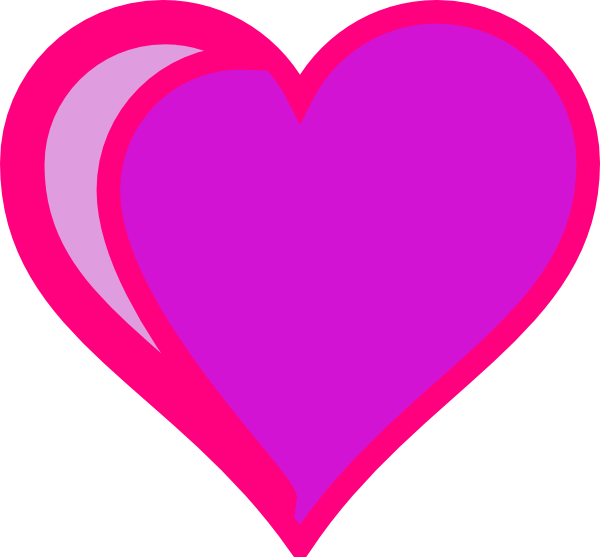 Purple Heart - Pink And Purple Heart (600x557)