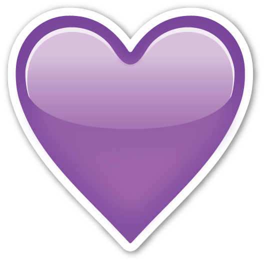 Hearts ‿✿⁀♡♥♡❤ - Purple Heart Emoji Png (528x523)