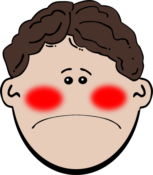 Sick Clip Art At Clker - Cartoon Face With Mustache (522x597)