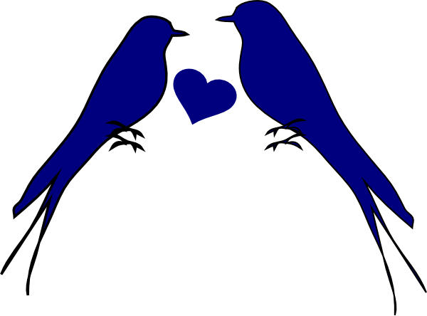 Birds Clipart Pictures Free Birds Coupal Clipart - Two Birds With Heart (600x444)