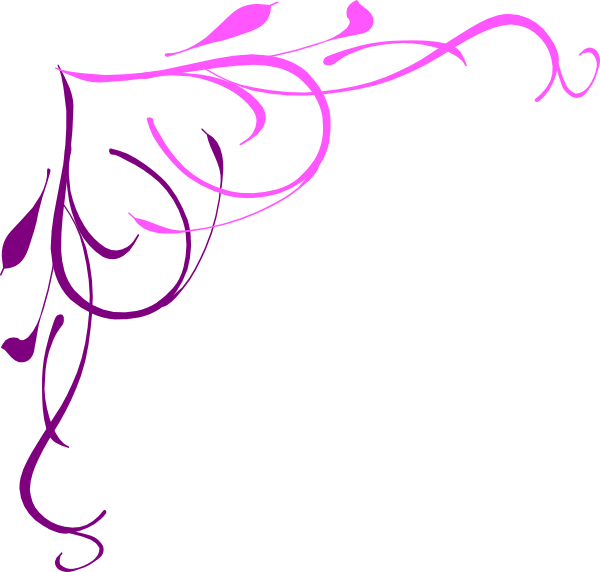 Heart Pink Purple Clip Art - Page Borders Png (600x572)