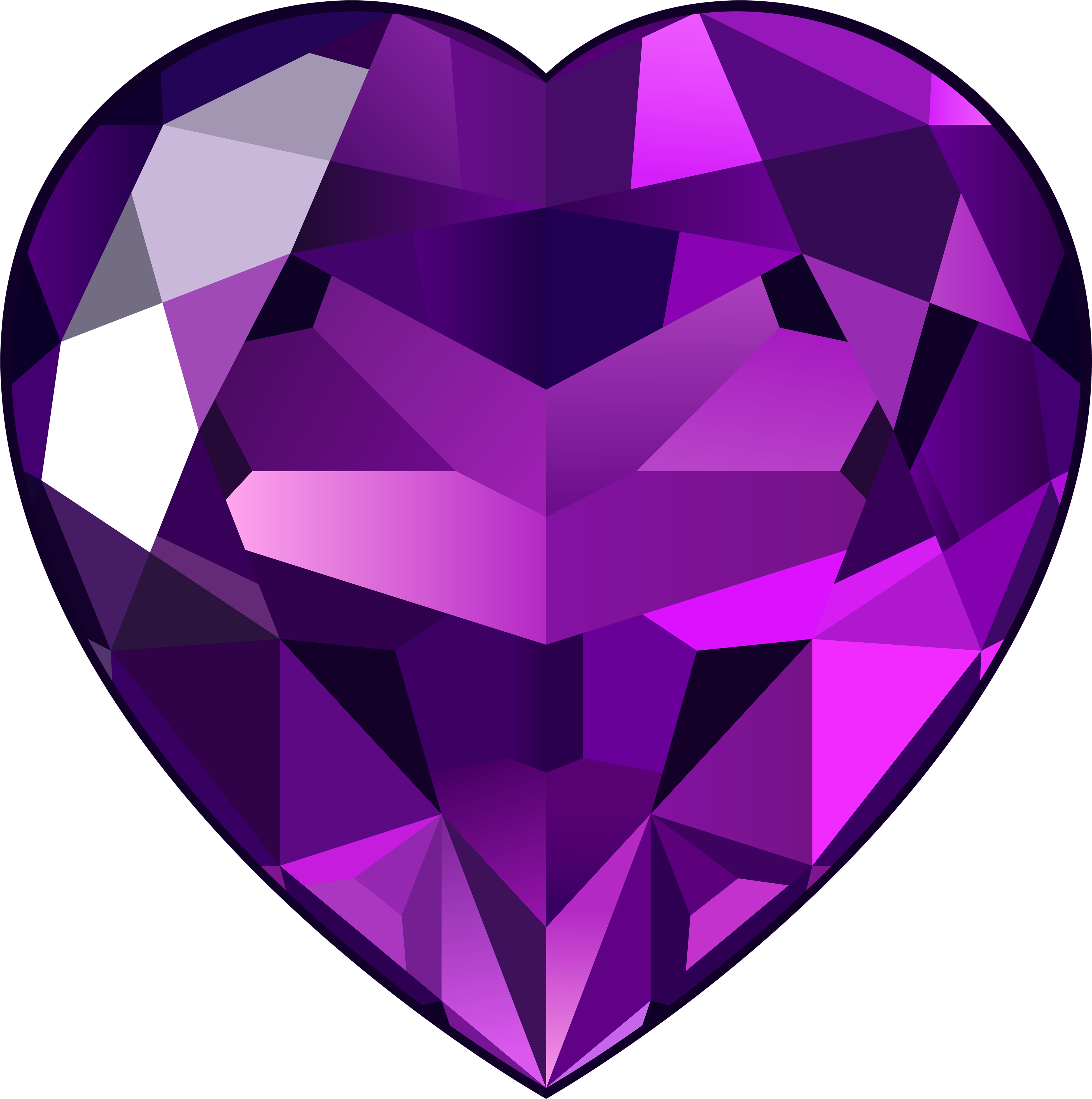 Purple Heart Clipart Clipart Download - Amethyst Heart Png (3977x4000)