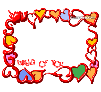 Thinking Of You Photo Frame - Friends Photo Frame Png (416x382)