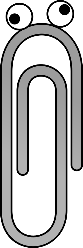 Paper Clip Clip Art 2 Clipartwiz - Paper Clip Clipart (268x800)