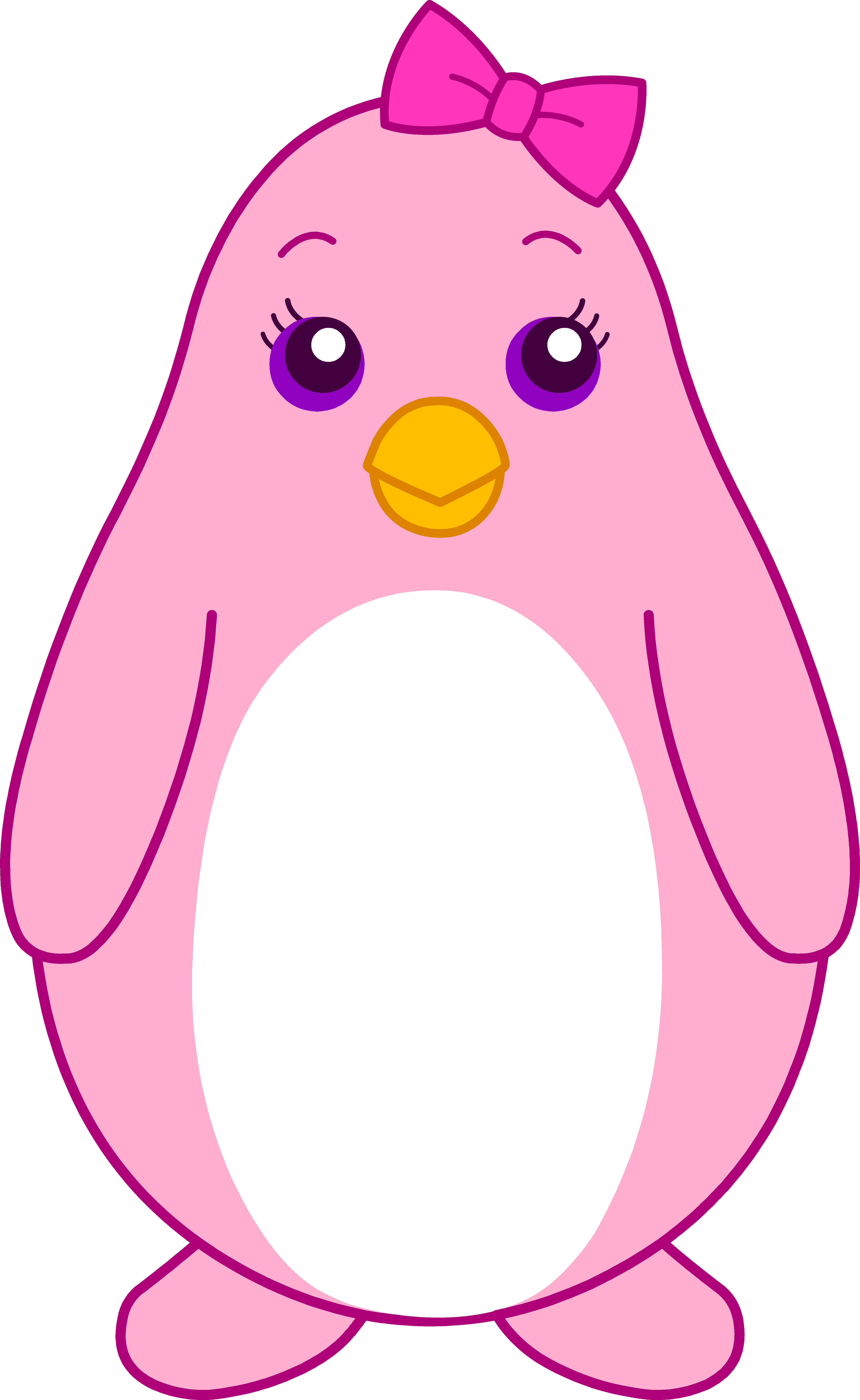 Animated Penguin Clip Art - Colorful Penguin Clipart (4583x7459)