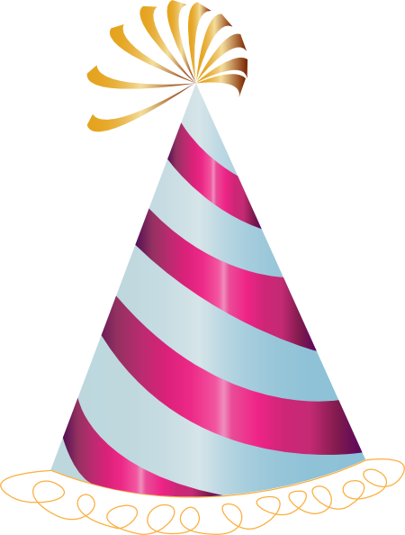 Clipart Birthday Hat - Party Hat Clip Art (450x594)