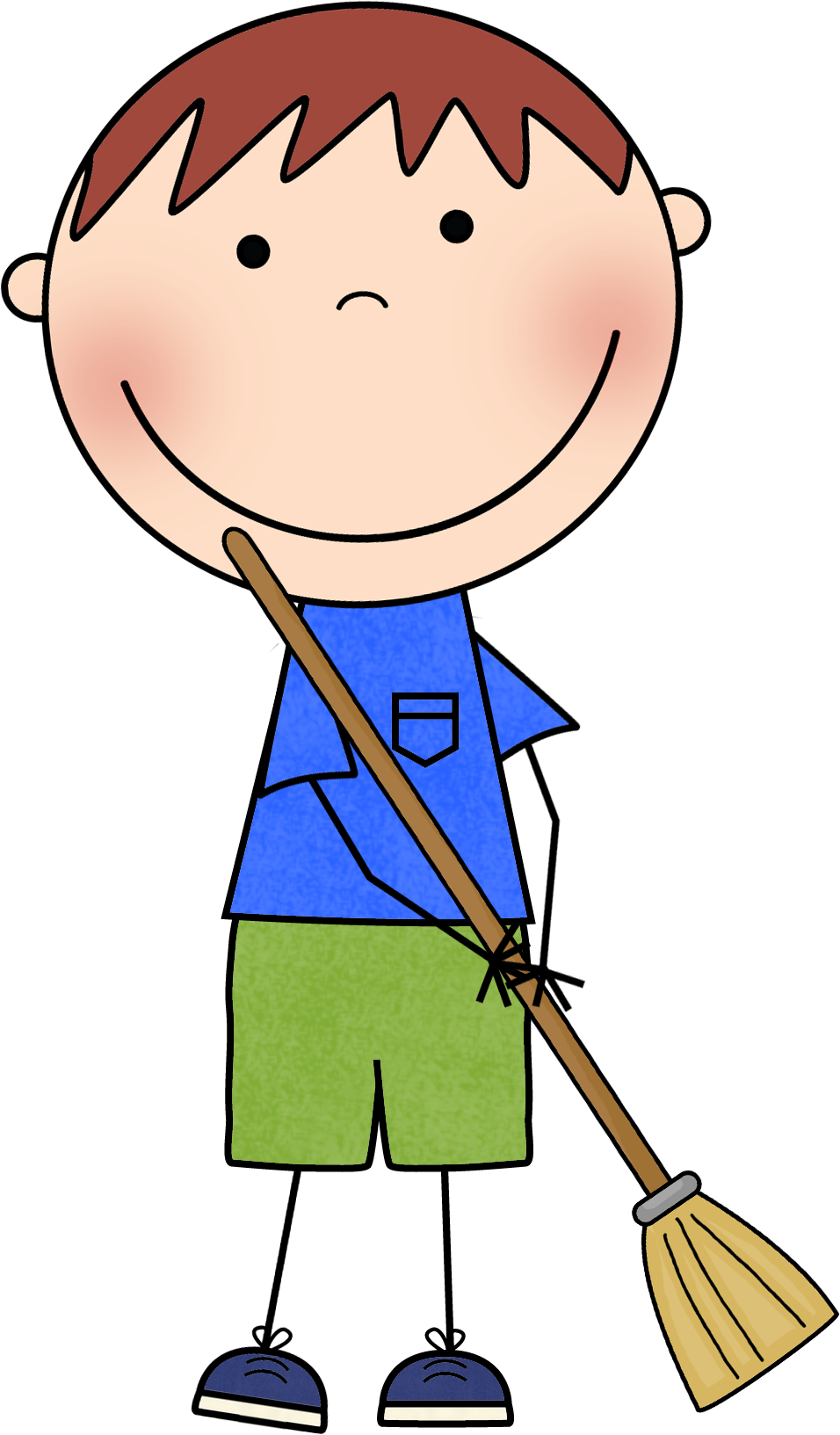 Free Clipart For Cleaning Up Classroom - Keep Your Class Clean (956x1633)