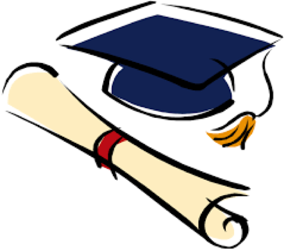 Migrate In Order To - Graduation Cap And Diploma (569x503)