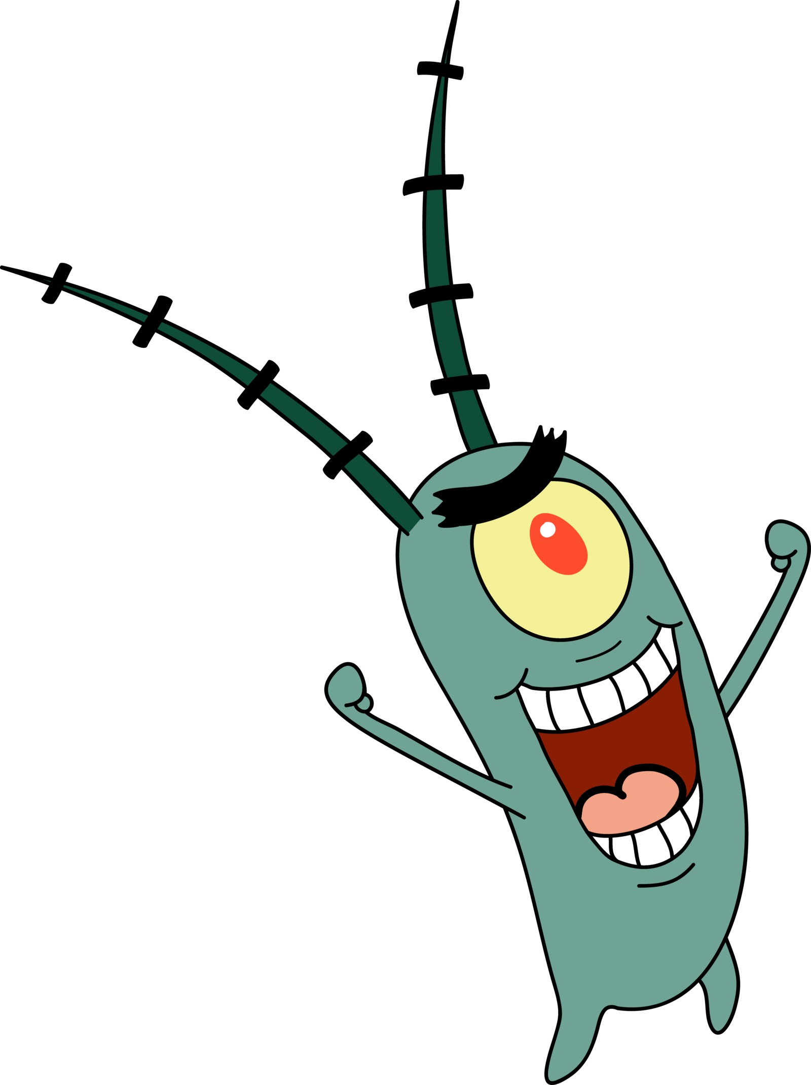 Real Plankton Cliparts - Spongebob Characters (1600x2140)