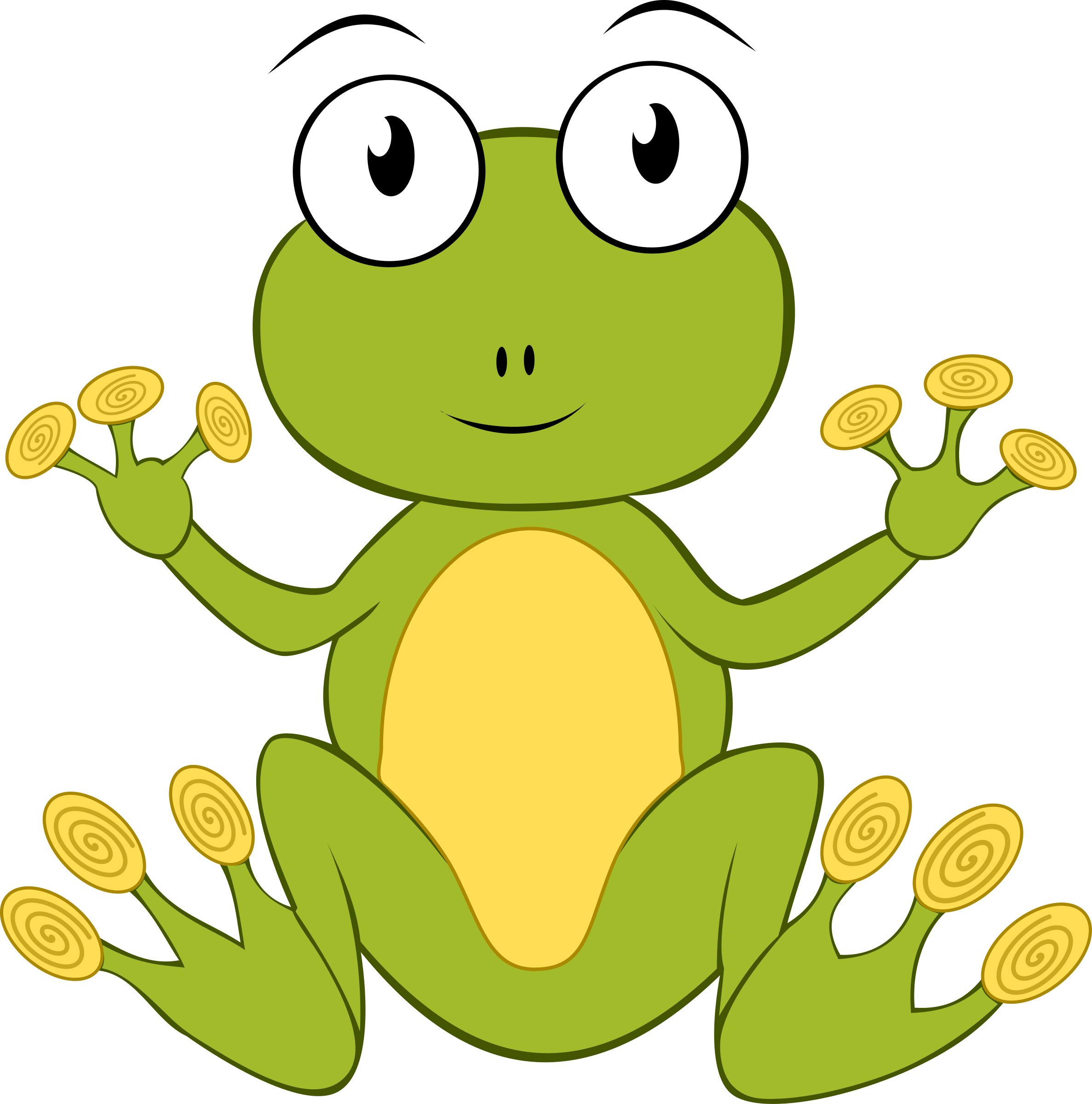 More From My Site - Frog Drawing Transparent Background (2374x2400)
