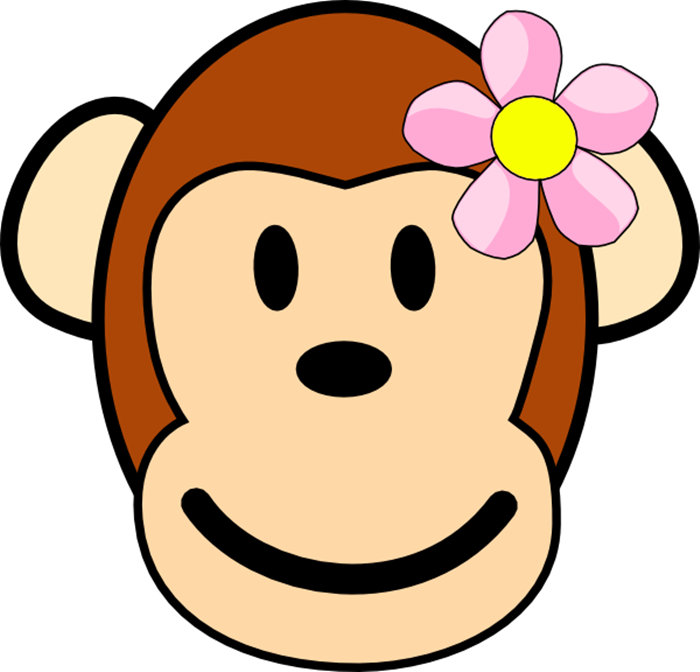 Showing Post & Media For Mother Monkey Cartoon - Girl Monkey Cartoon Face (700x672)